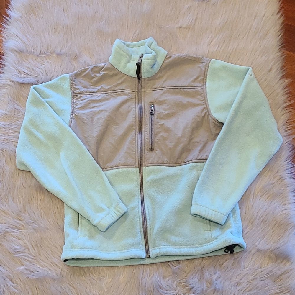 Columbia womens light teal fleece zip up jacket size small‎